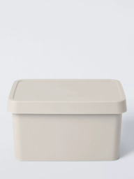 John Lewis Stackable Plastic Storage Box with Lid, Small - thumbnail 2