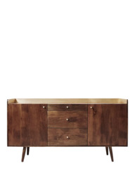 Swoon Fresco Sideboard, Brown/Brass - thumbnail 1