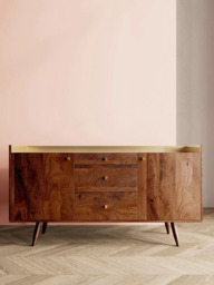 Swoon Fresco Sideboard, Brown/Brass - thumbnail 3