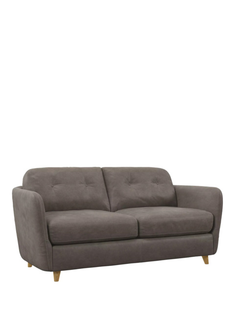 John Lewis Arlo Medium 2 Seater Leather Sofa Bed, Light Leg - image 1