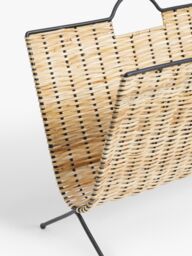 John Lewis Metal and Rattan Magazine Rack - thumbnail 2