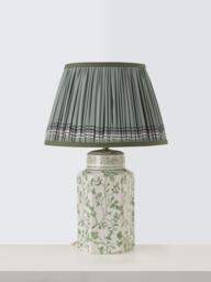 John Lewis Halverly Heritage Floral Ceramic Table Lamp, Blue - thumbnail 2