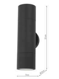 Där Ortega LED Uplighter/Downlighter Outdoor Wall Light - thumbnail 4