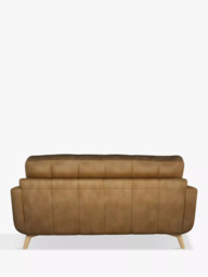 John Lewis Barbican Medium 2 Seater Leather Sofa, Light Leg, Demetra Light Tan - thumbnail 5