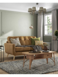 John Lewis Barbican Medium 2 Seater Leather Sofa, Light Leg, Demetra Light Tan - thumbnail 3