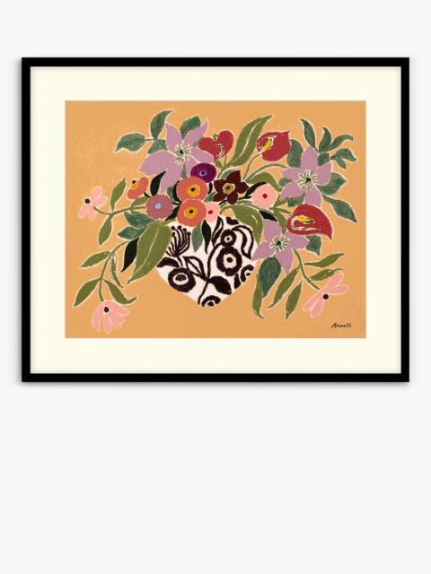 John Lewis La Poire 'Clematis & Callas' Framed Print & Mount, Caramel/Pink - image 1