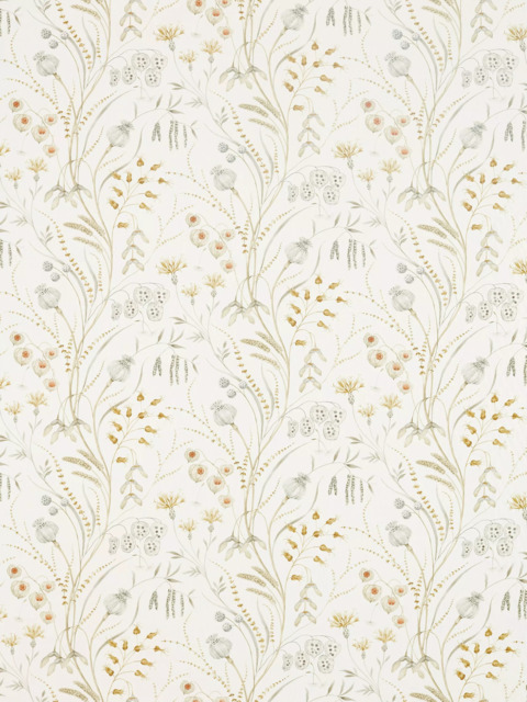 Sanderson Summer Harvest Made to Measure Curtains or Roman Blind, Silver/Corn - image 1