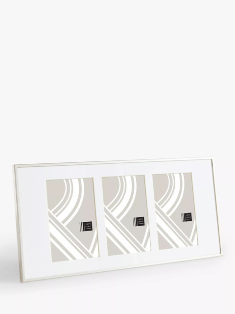 "John Lewis Daya Multi-aperture Photo Frame, 3 Photo, 4 x 6"" (10 x 15cm), Silver Plated" - image 1