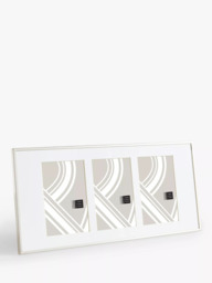 "John Lewis Daya Multi-aperture Photo Frame, 3 Photo, 4 x 6"" (10 x 15cm), Silver Plated"