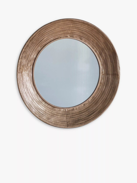 Gallery Direct Knowle Round Metal Frame Mirror, 72cm, Gold - image 1