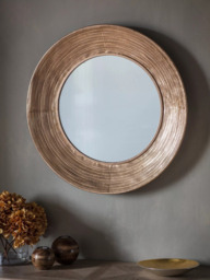 Gallery Direct Knowle Round Metal Frame Mirror, 72cm, Gold - thumbnail 2