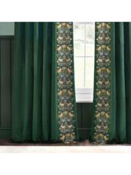 Morris & Co. Strawberry Thief Pair Lined Pencil Pleat Curtains - thumbnail 3