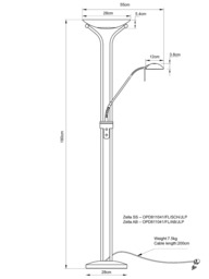 John Lewis Zella LED Floor Lamp - thumbnail 6