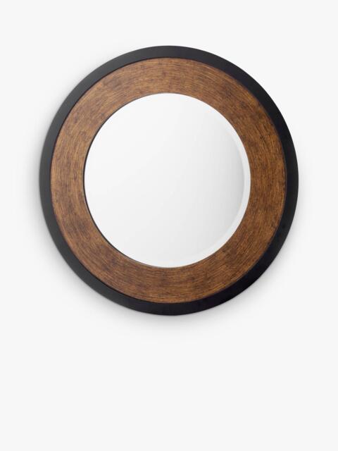 Laura Ashley Cara Round Wood Wall Mirror, 60cm, Mottled Bronze - image 1