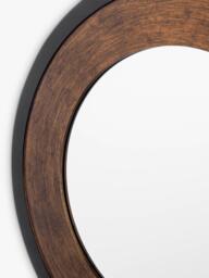 Laura Ashley Cara Round Wood Wall Mirror, 60cm, Mottled Bronze - thumbnail 5