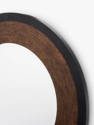 Laura Ashley Cara Round Wood Wall Mirror, 60cm, Mottled Bronze - thumbnail 4