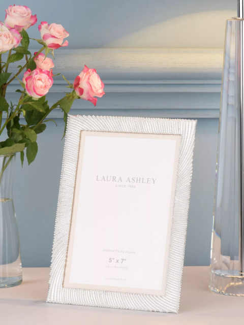 Laura Ashley Sealand Metal Photo Frame, Silver Plated - image 1