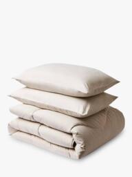 Night Lark Soft Weave Coverless Duvet, 10.5 Tog, Oat - thumbnail 6