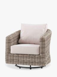 Gallery Direct Ragusa Garden Swivel Chair, Natural - thumbnail 2