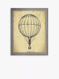 Brookpace Lascelles Air Balloon 'Travel IV' Framed Print, 42 x 36cm, Brown