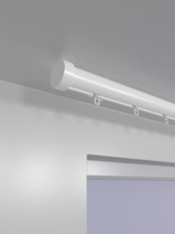 John Lewis Select Gliding Curtain Pole with Stud Finial, Ceiling Fix, Dia.30mm - thumbnail 2