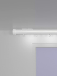 John Lewis Select Gliding Curtain Pole with Stud Finial, Ceiling Fix, Dia.30mm - thumbnail 3