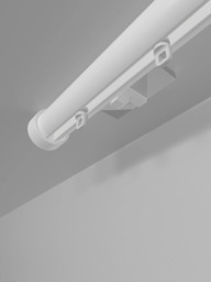 John Lewis Select Gliding Curtain Pole with Stud Finial, Ceiling Fix, Dia.30mm - thumbnail 4