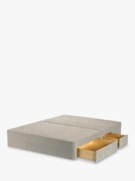 John Lewis Pocket Sprung Upholstered Continental 2+2 Drawer Divan Base, King Size