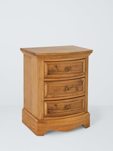 John Lewis Weathered Oak 3 Drawer Bedside Table, Oak - image 1