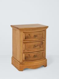 John Lewis Weathered Oak 3 Drawer Bedside Table, Oak - thumbnail 1