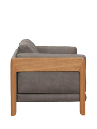 John Lewis Nest Medium 2 Seater Leather Sofa, Light Leg - thumbnail 3