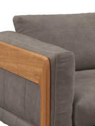 John Lewis Nest Medium 2 Seater Leather Sofa, Light Leg - thumbnail 6