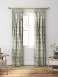 William Morris At Home African Marigold Velvet Made to Measure Curtains or Roman Blind, Limestone - thumbnail 3