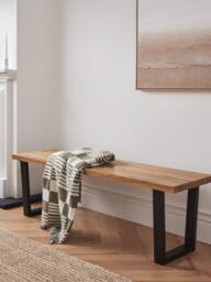 John Lewis Calia 3-Seater Dining Bench, Solid Oak - thumbnail 2