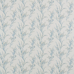 Laura Ashley Pussy Willow Made to Measure Curtains or Roman Blind, Off White/Seaspray