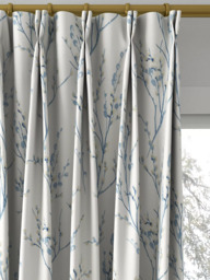 Laura Ashley Pussy Willow Made to Measure Curtains or Roman Blind, Off White/Seaspray - thumbnail 4