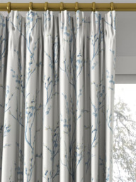 Laura Ashley Pussy Willow Made to Measure Curtains or Roman Blind, Off White/Seaspray - thumbnail 2