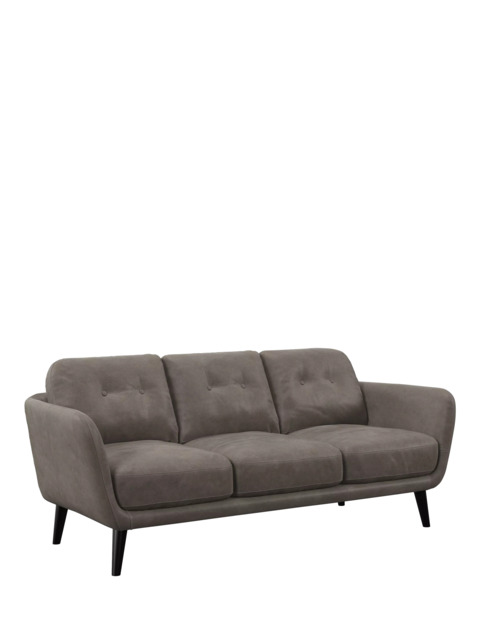 John Lewis Arlo Large 3 Seater Leather Sofa, Dark Leg - image 1