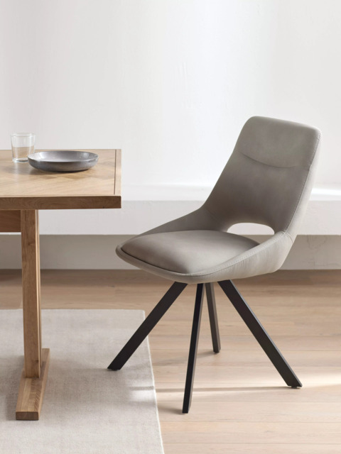 John Lewis Paige Swivel Dining Chair, Set of 2, Misty - image 1