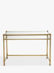 Pottery Barn Everson Small Desk, Brass - thumbnail 1