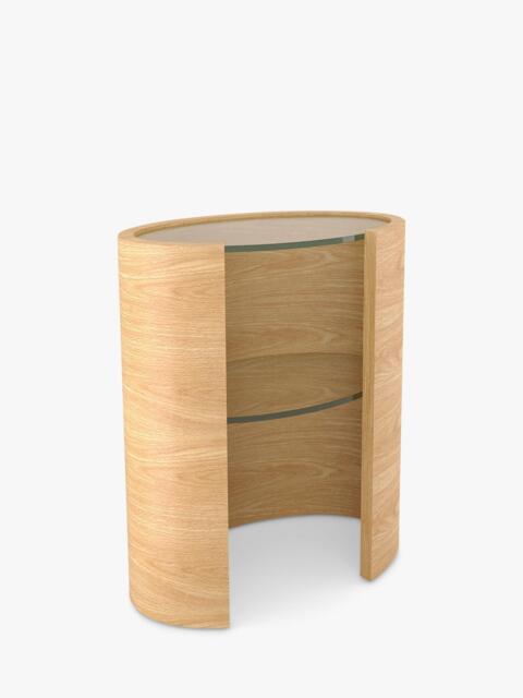 Tom Schneider Ellipse Console Lamp Table, Oak - image 1