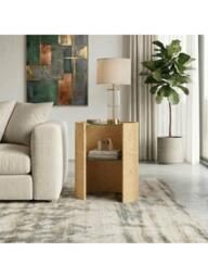 Tom Schneider Ellipse Console Lamp Table, Oak - thumbnail 2