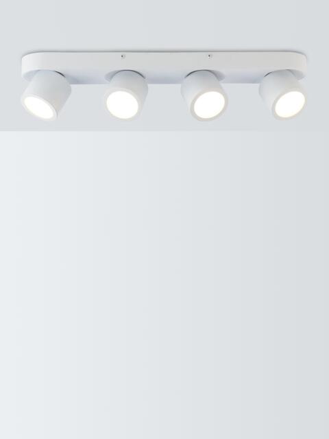 John Lewis Wilson 4 Spotlight Ceiling Bar, White - image 1