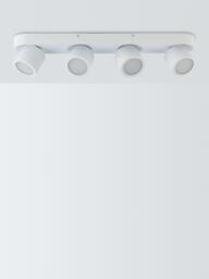 John Lewis Wilson 4 Spotlight Ceiling Bar, White - thumbnail 2