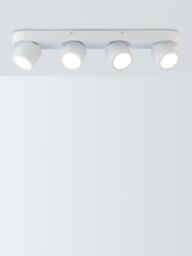 John Lewis Wilson 4 Spotlight Ceiling Bar, White