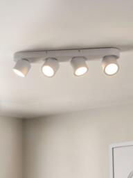 John Lewis Wilson 4 Spotlight Ceiling Bar, White - thumbnail 5