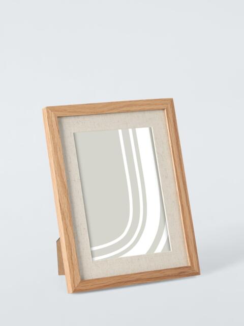 John Lewis Linen Mount Photo Frame, Natural Oak - image 1