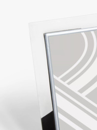 John Lewis Glass Border Photo Frame, Clear/Silver - thumbnail 3