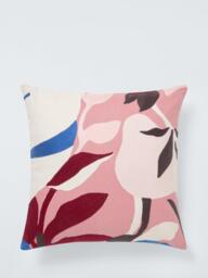 John Lewis Floral Crop Embroidered Cushion - thumbnail 1