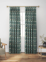 William Morris At Home Strawberry Thief Velvet Made to Measure Curtains or Roman Blind, Indigo - thumbnail 5